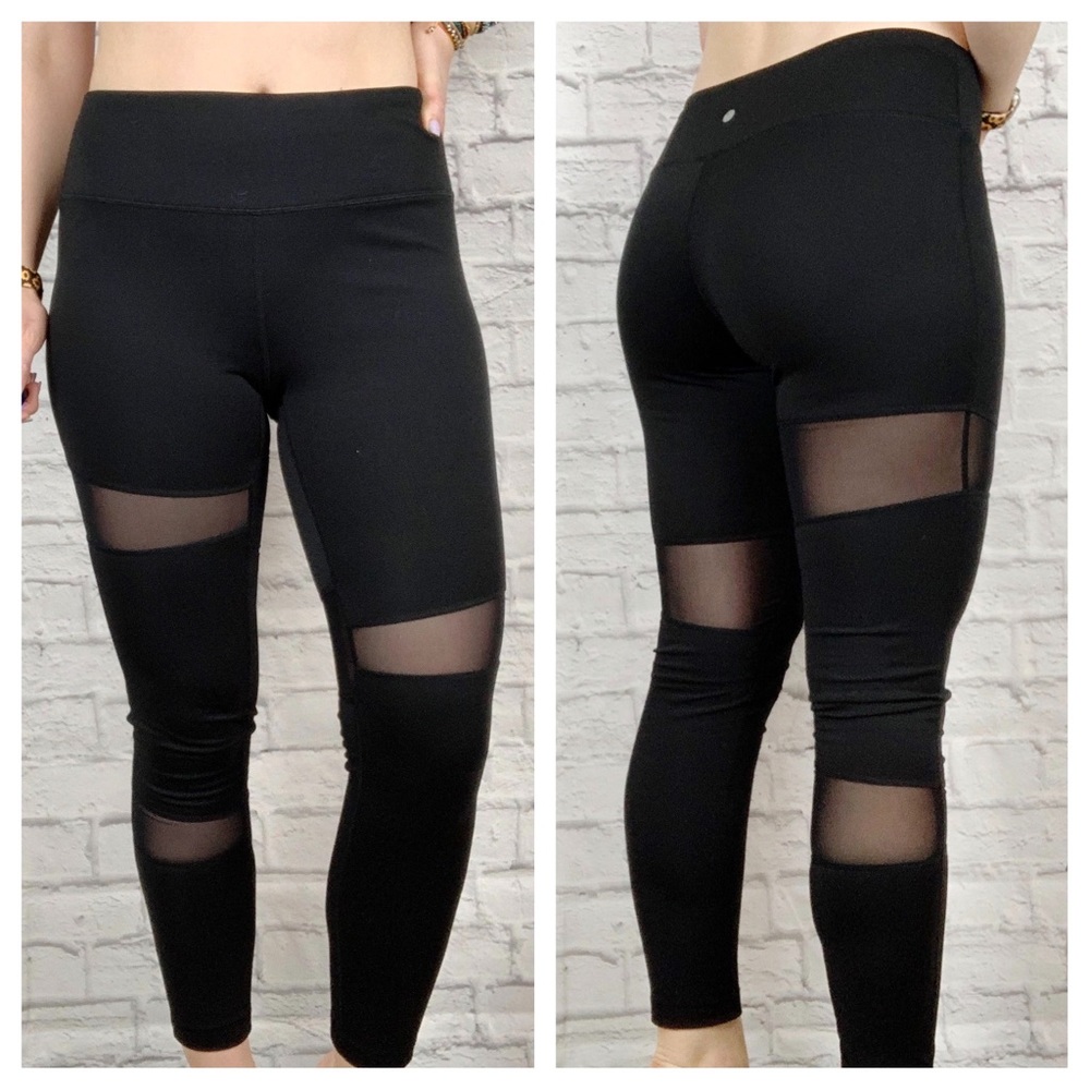 Yogalicious mesh cut out asymmetrical legging L
